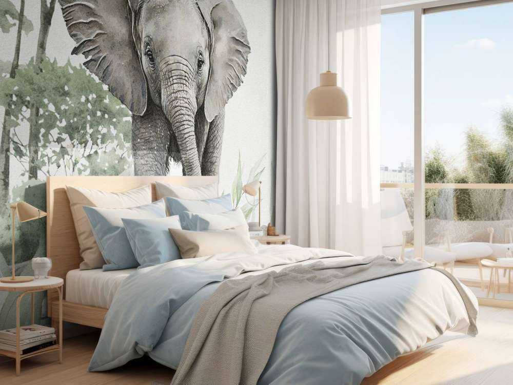 Bébé éléphant dans la jungle