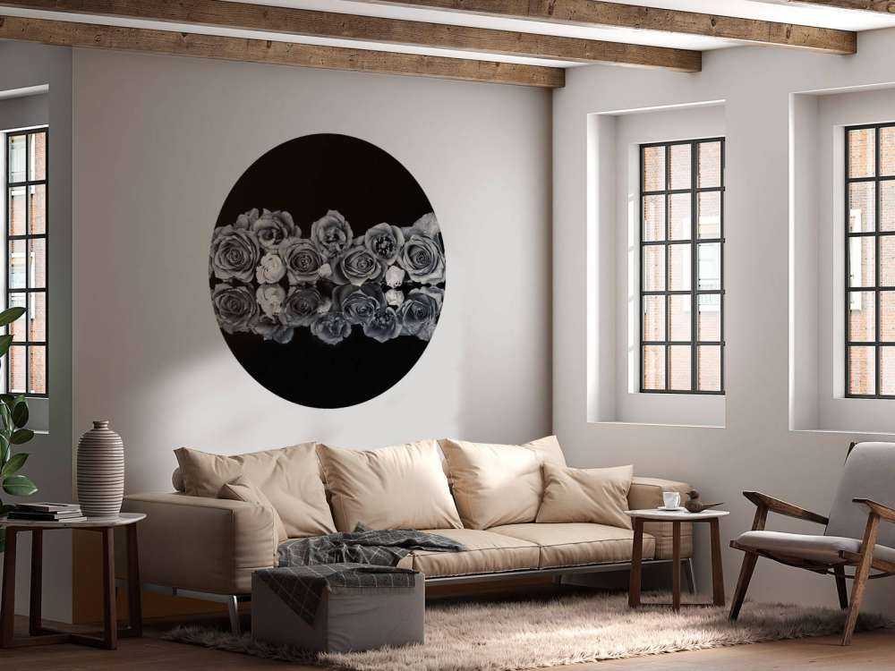 Bouquet de roses noir et blanc