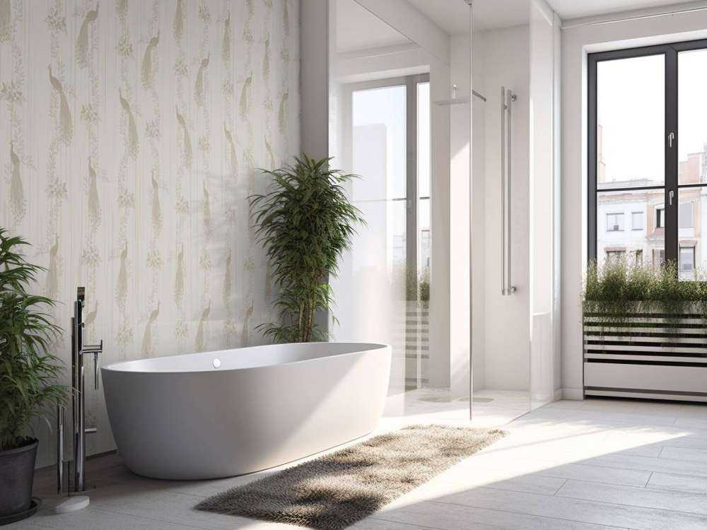Papier peint Classic Peacock Flora - beige