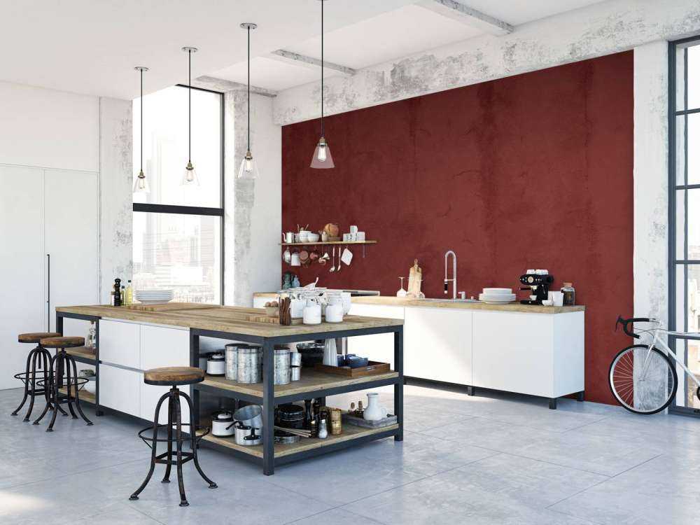 Béton rouge bister