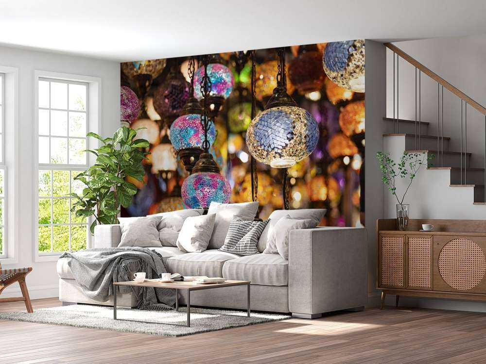 Lampes en verre coloré