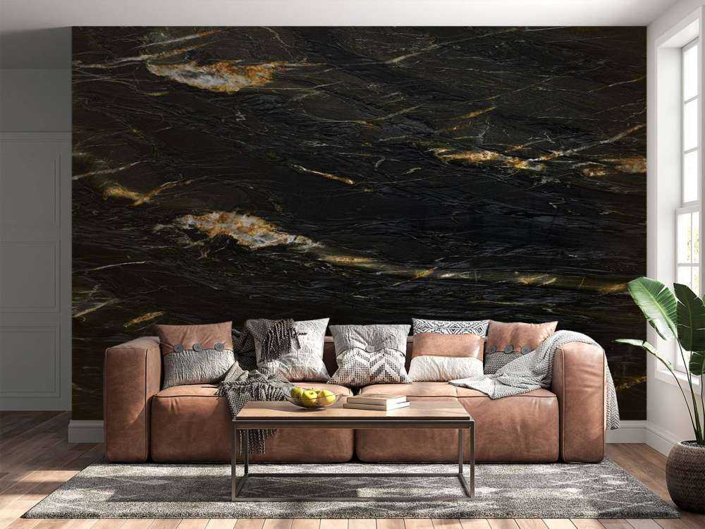 Marbre foncé avec rayures
