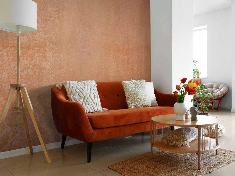 Béton terracotta avec balayage