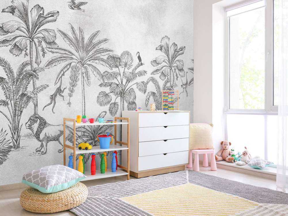 Animal tropical jungle gris