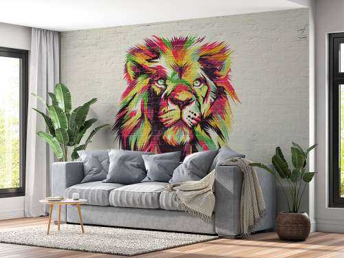 Graffiti d'un lion