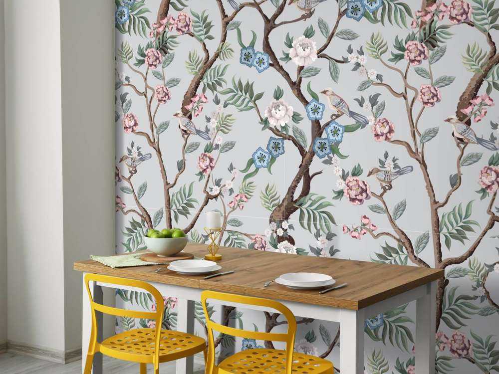 Motif floral, pastel