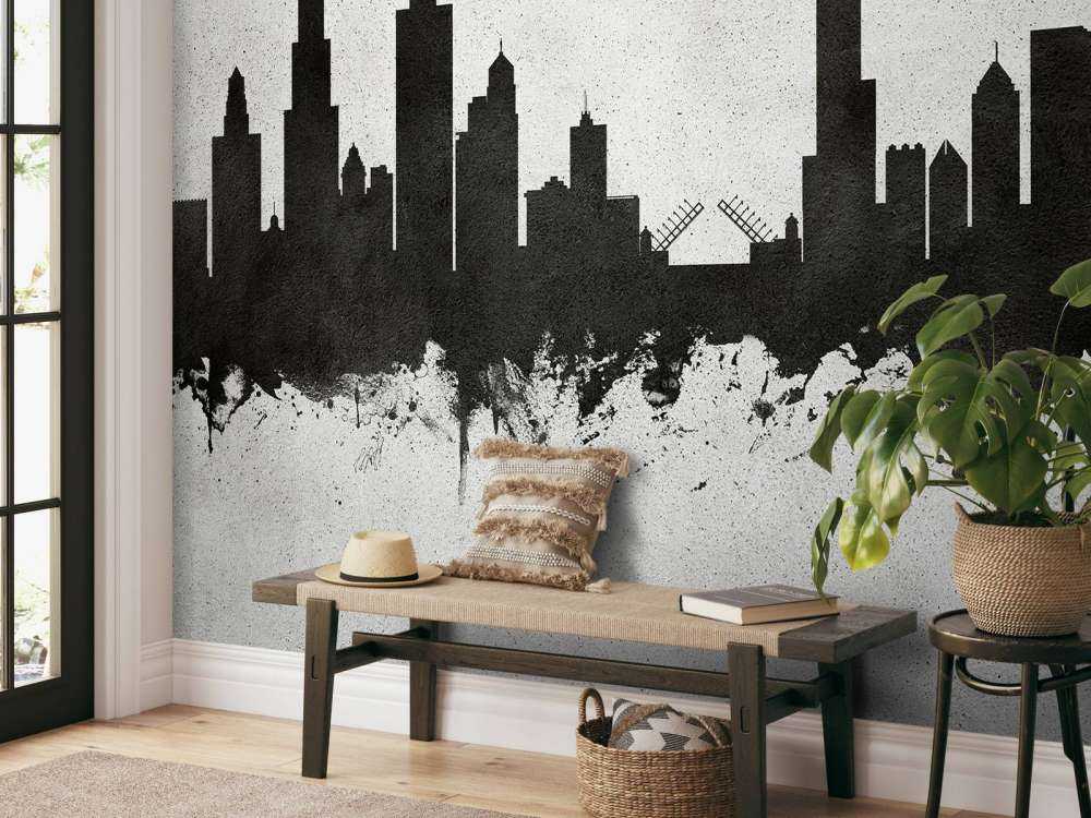 Aquarelle skyline, Chicago