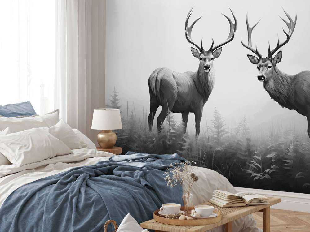 Symétrie des cerfs de la forêt brumeuse