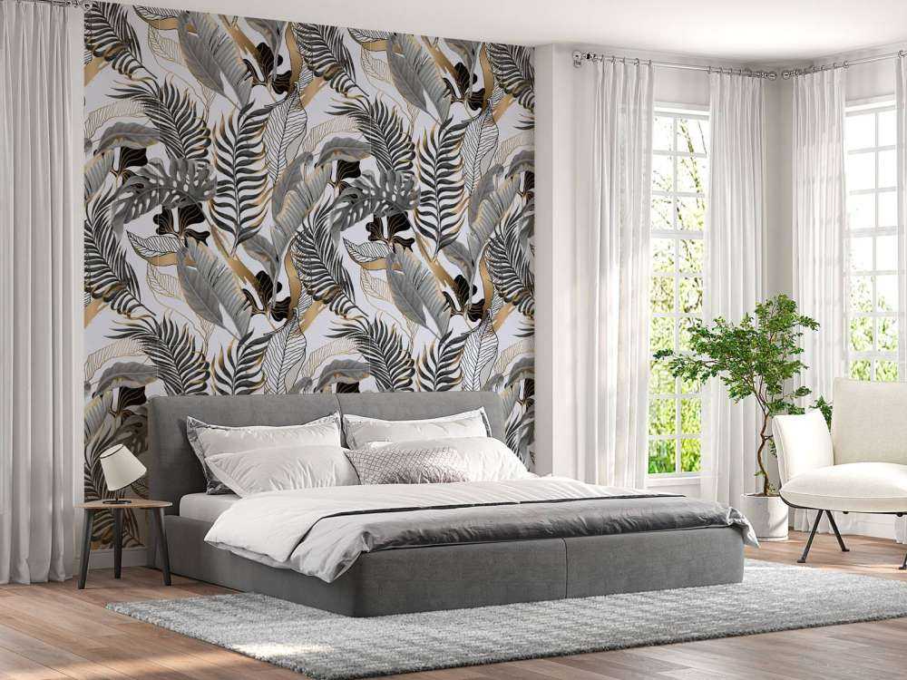 Motif Feuilles, or