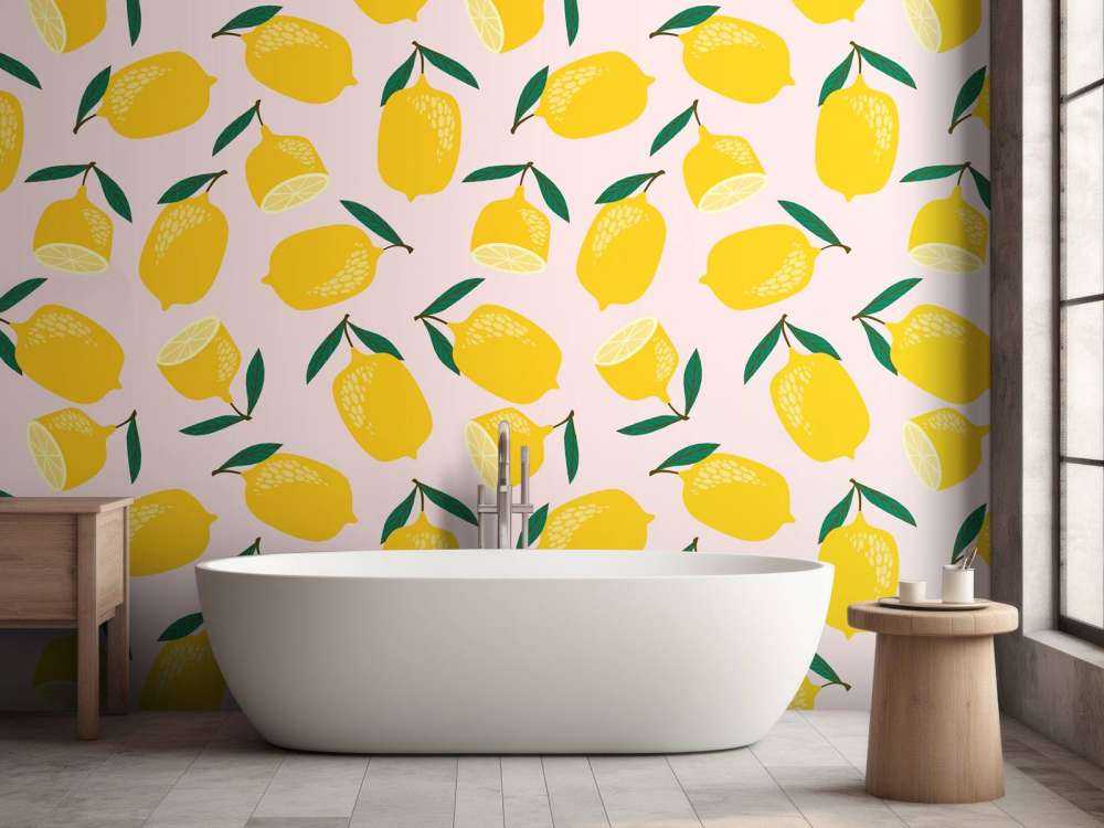 MOTIFS CITRON ROSE