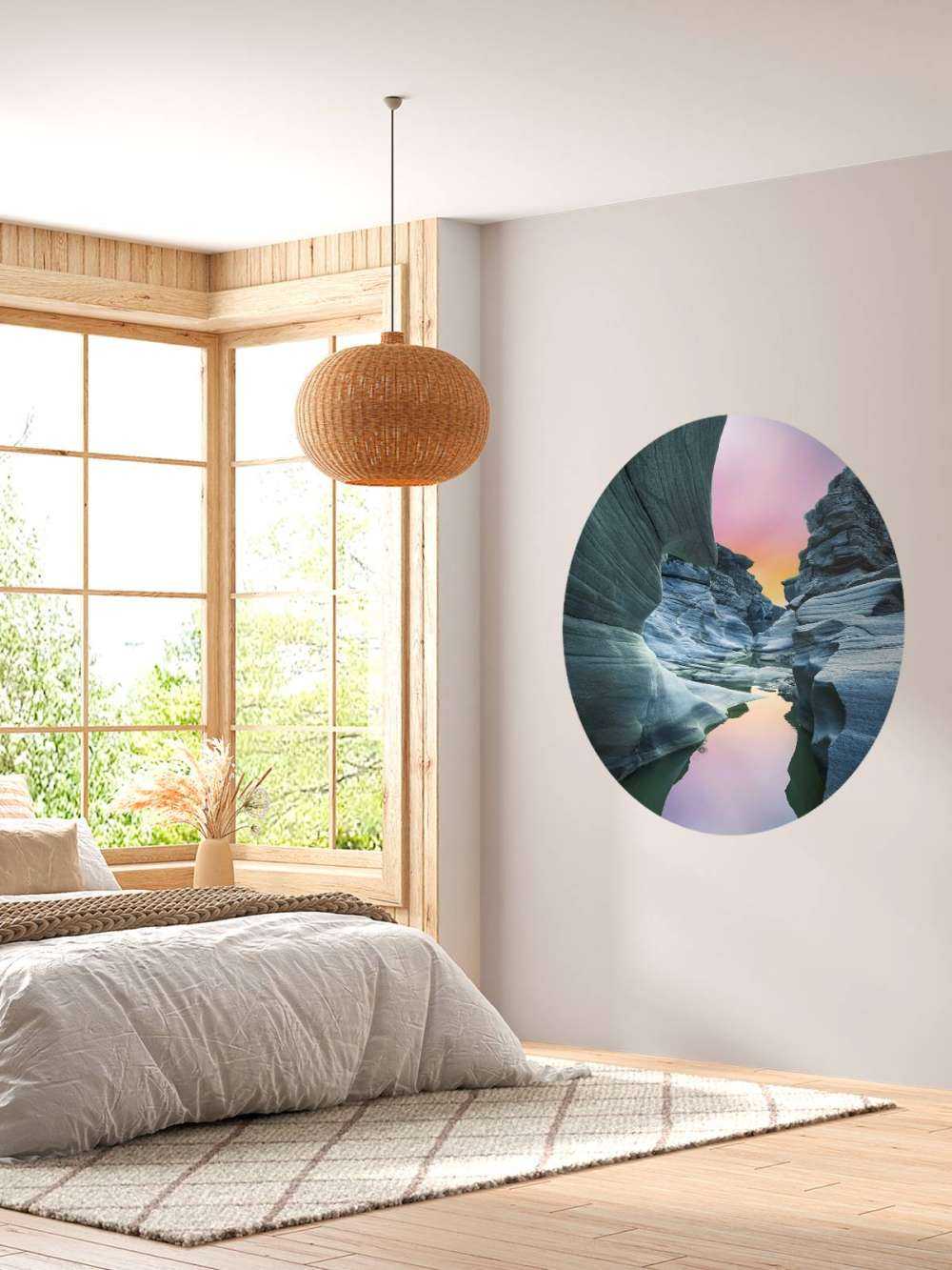 Grotte avec ciel coloré