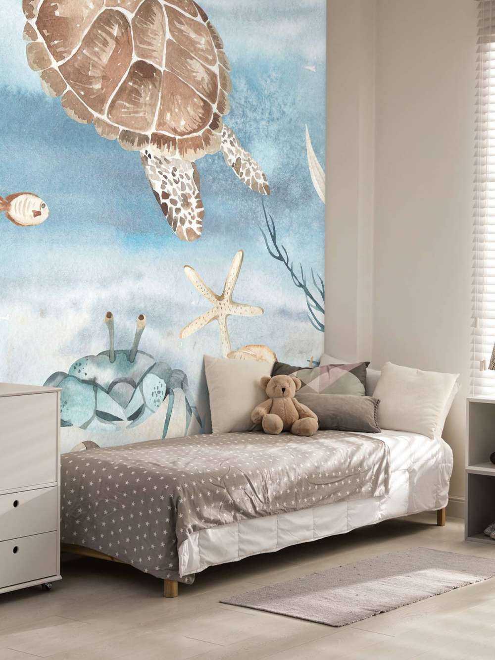 Tortue de mer aquarelle