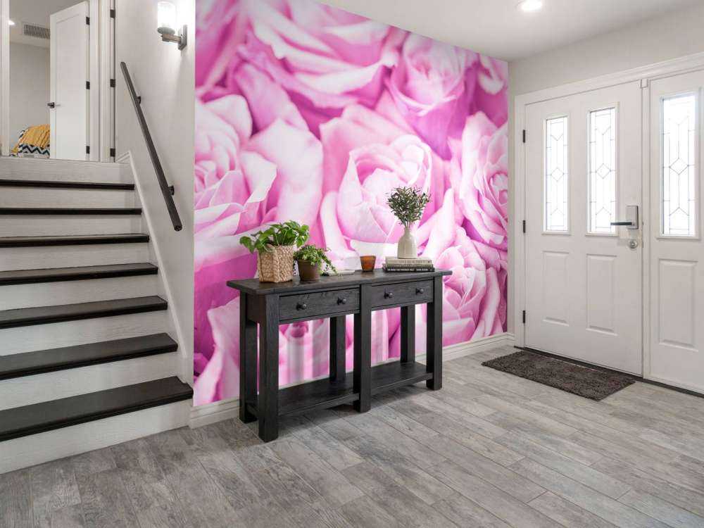 Plusieurs roses roses
