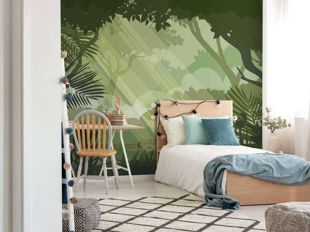 Illustration de la jungle verte