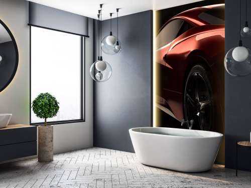 Voiture de sport rouge