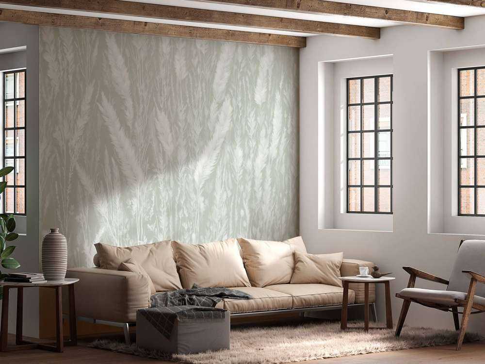 Mur de graminées de champ - vert
