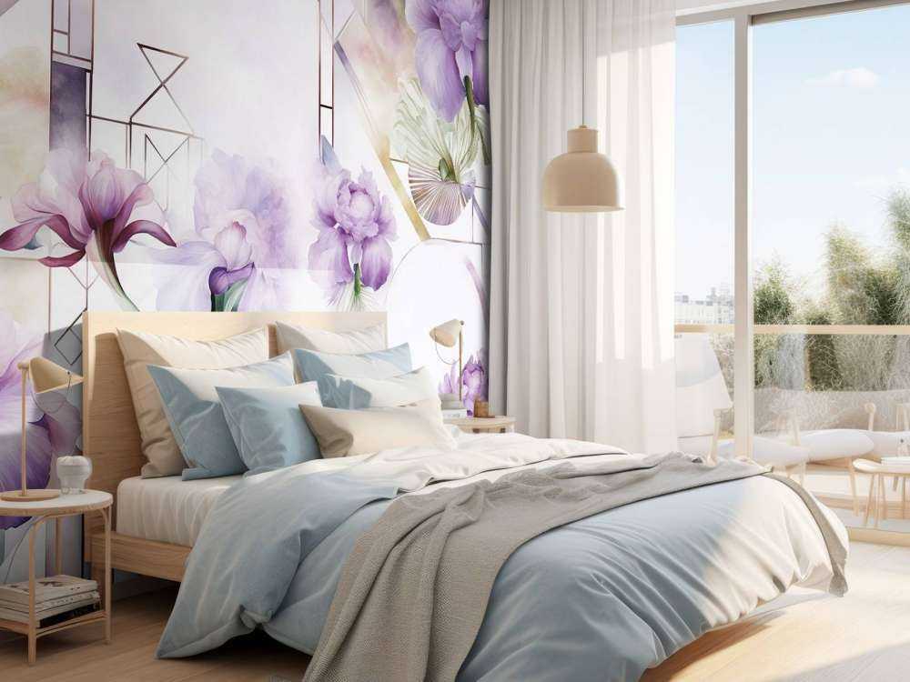 Géométrie Aquarelle Violet