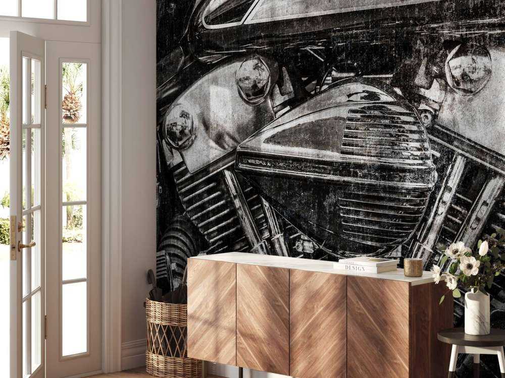Harley davidson en gros plan