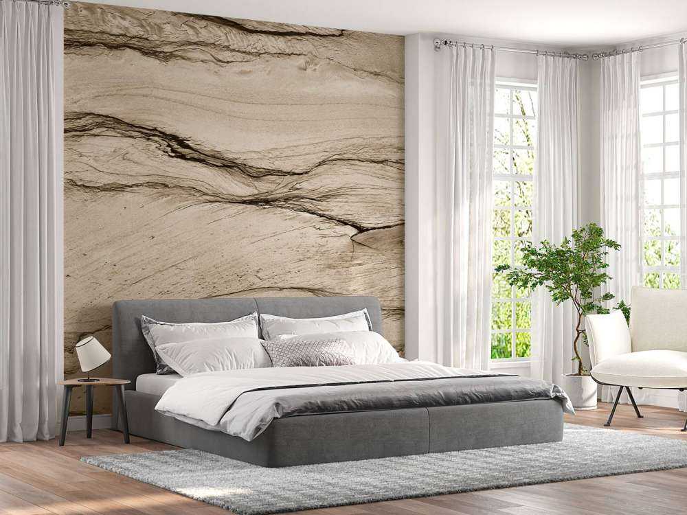 Marbre beige ondulé
