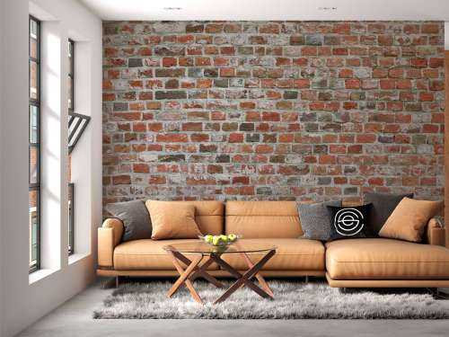 Mur de briques restauré
