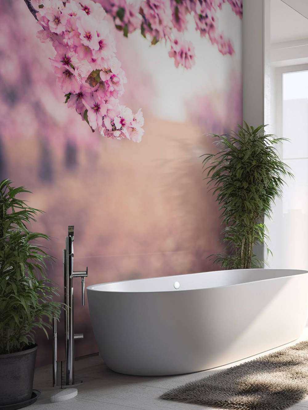 Fleurs japonaises violettes