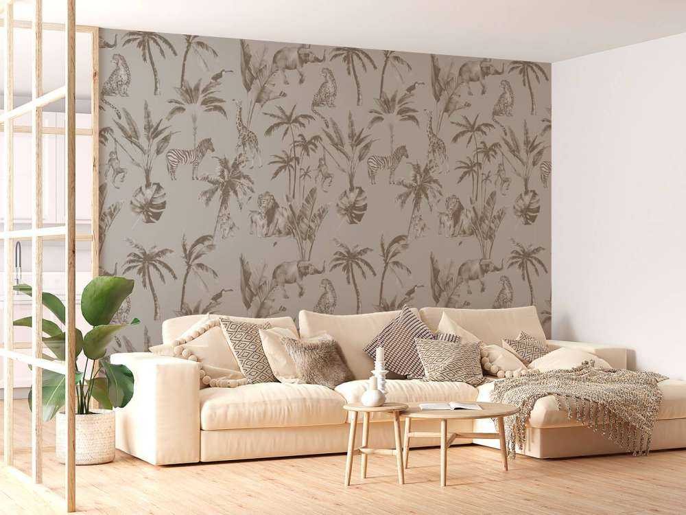 Motif de la jungle animale taupe