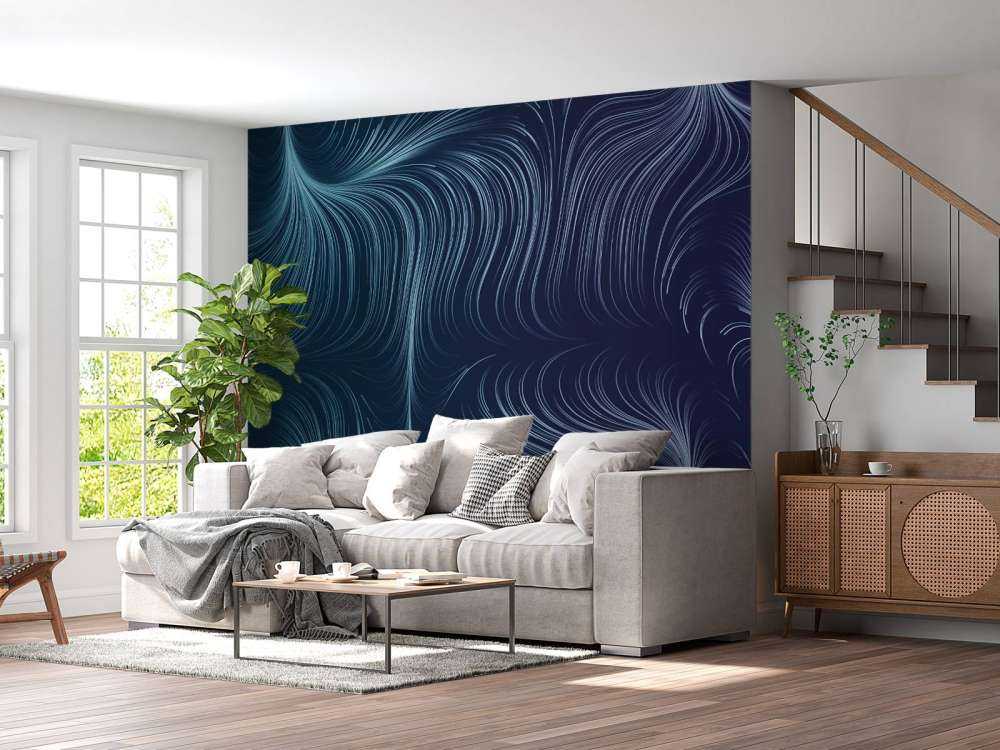 Lignes lumineuses bleu canard