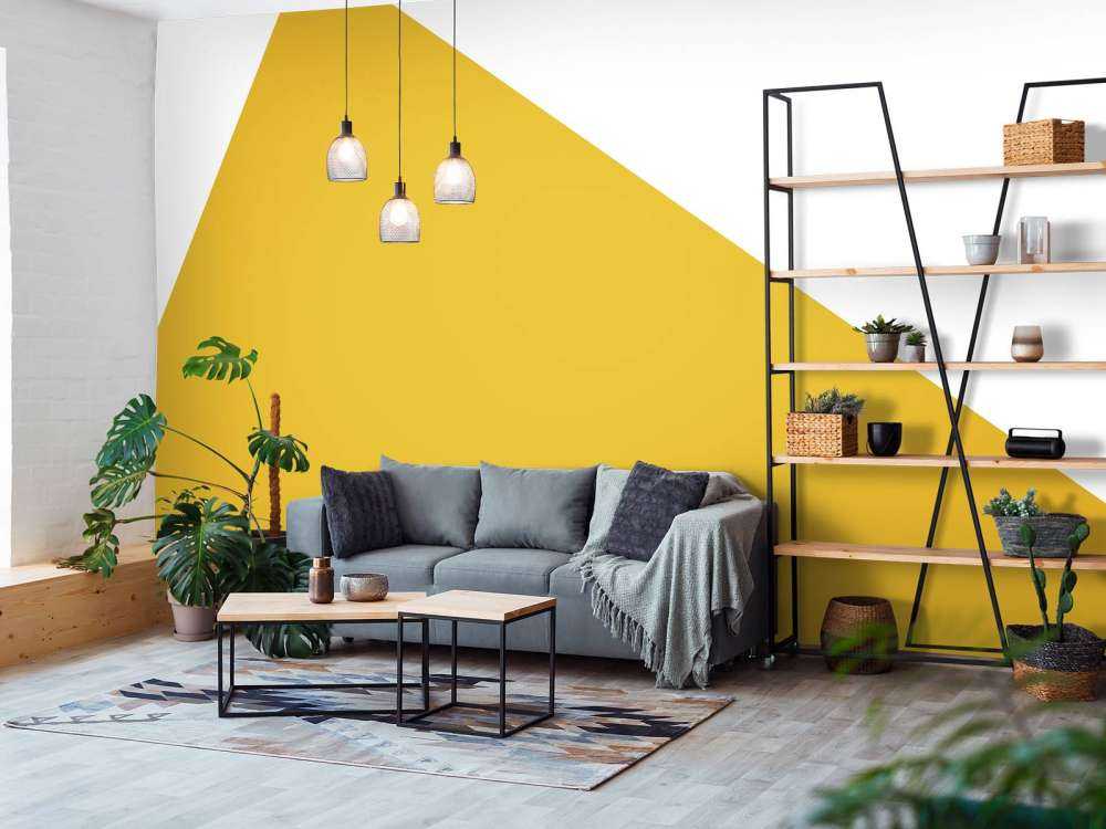 Triangle, jaune ocre
