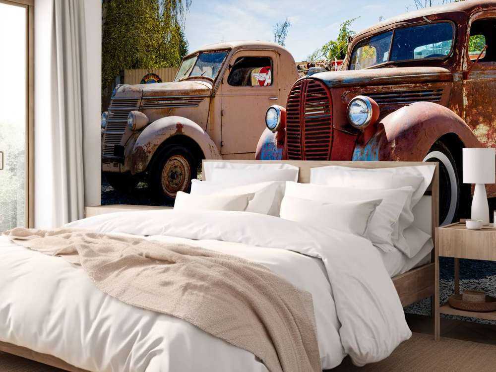 Vieux camions rouillés