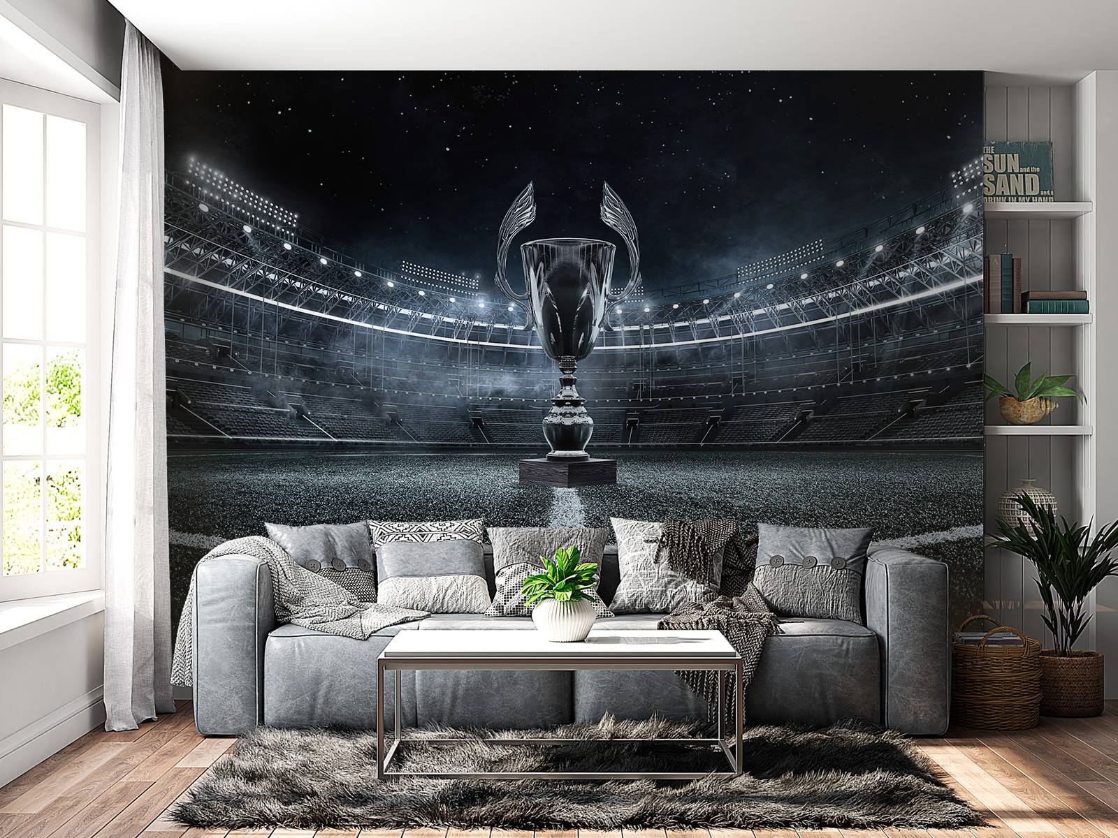 Coupe dans un stade