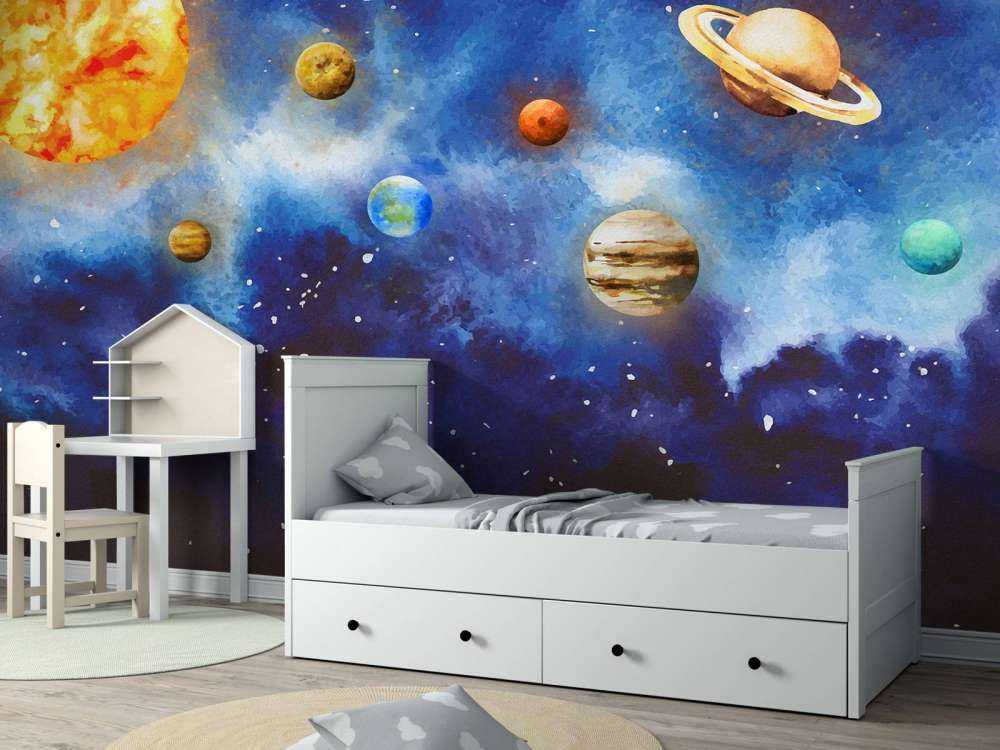 Les planètes dans l'espace