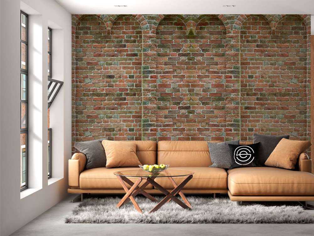 Vieux mur avec des arches