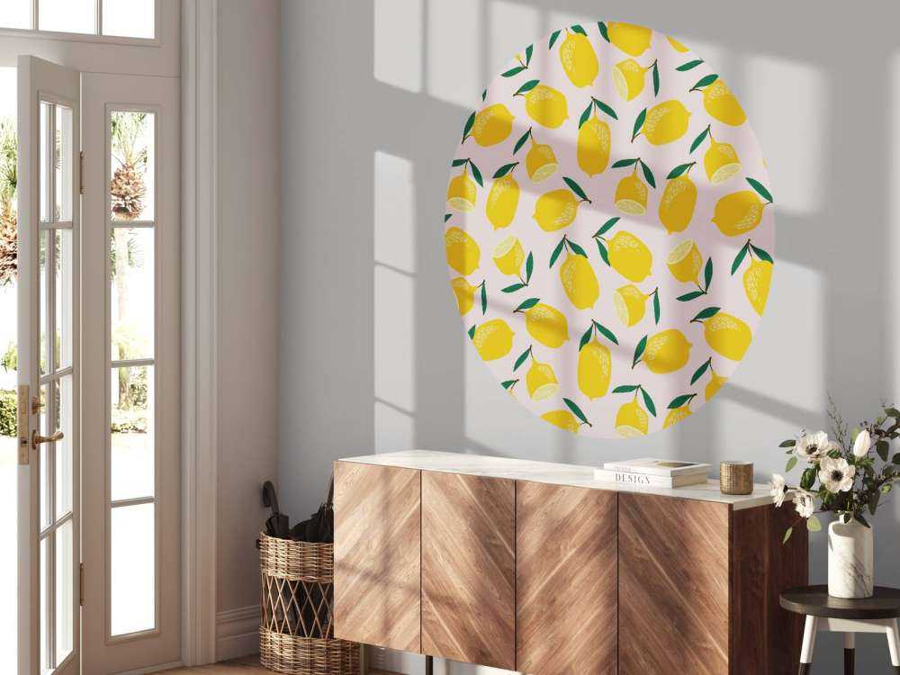 MOTIFS CITRON ROSE