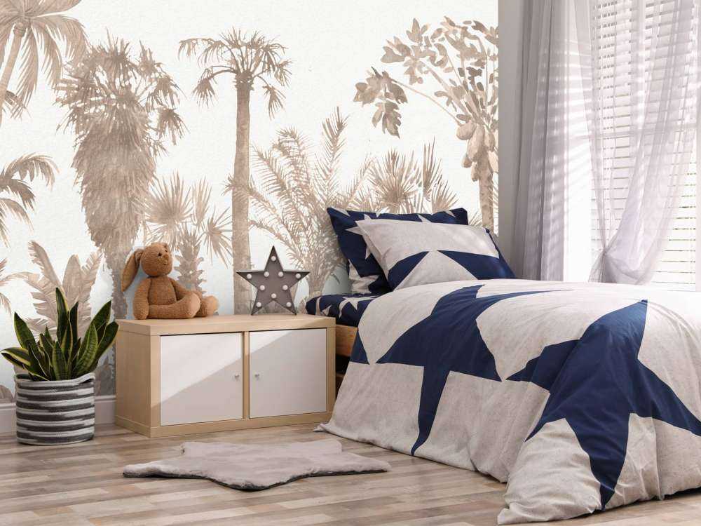 Thème de la jungle en taupe