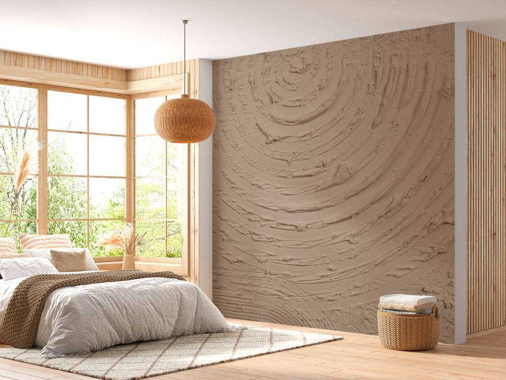 Formes et lignes courbes en taupe