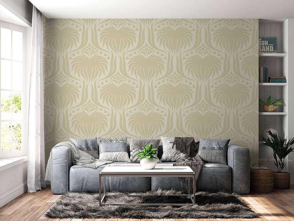 Motif de symétrie en sablier beige