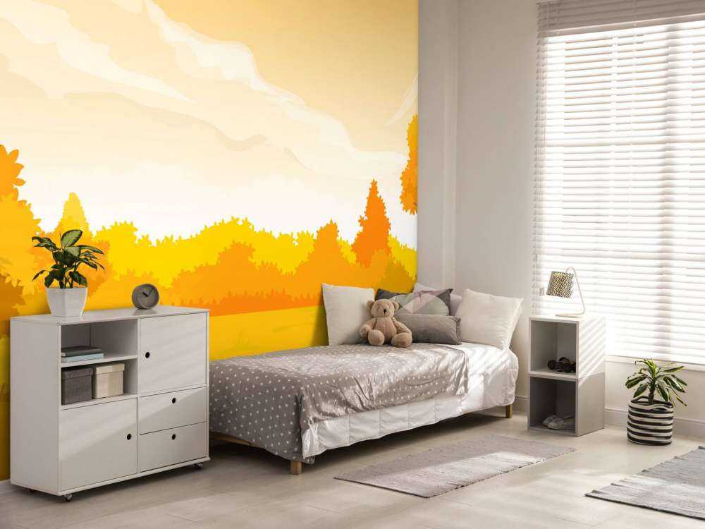 Illustration d'un paysage d'automne