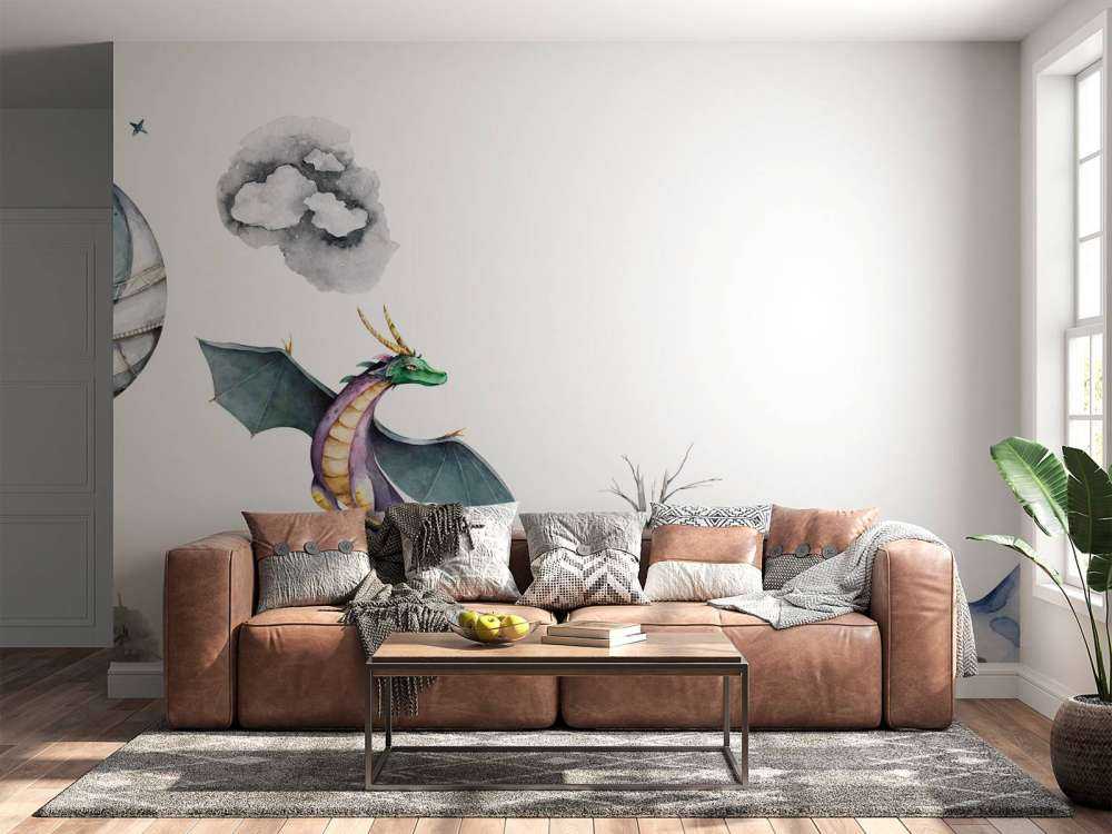 Dragon en aquarelle