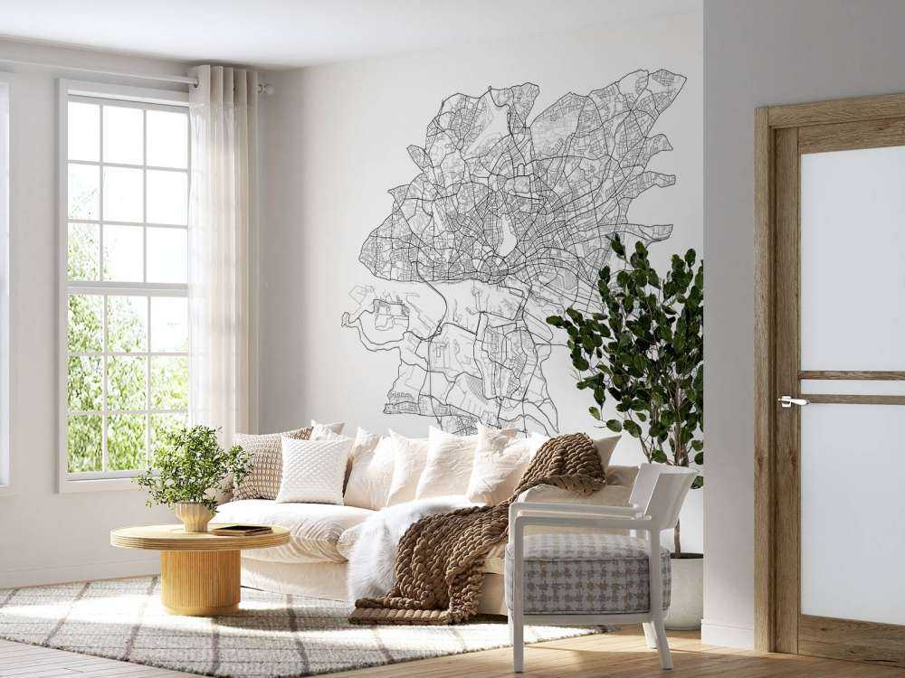Carte de Hambourg, blanc