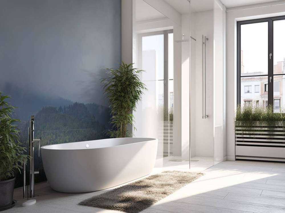 Nuages au-dessus des arbres dans les montagnes