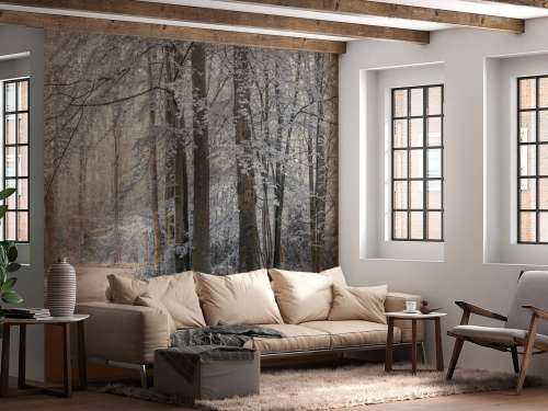 arbres avec des feuilles blanches