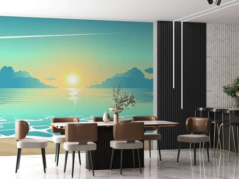 Lever de soleil dessiné
