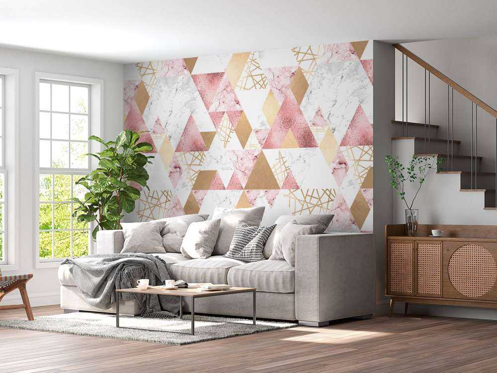 Motif Triangles doré