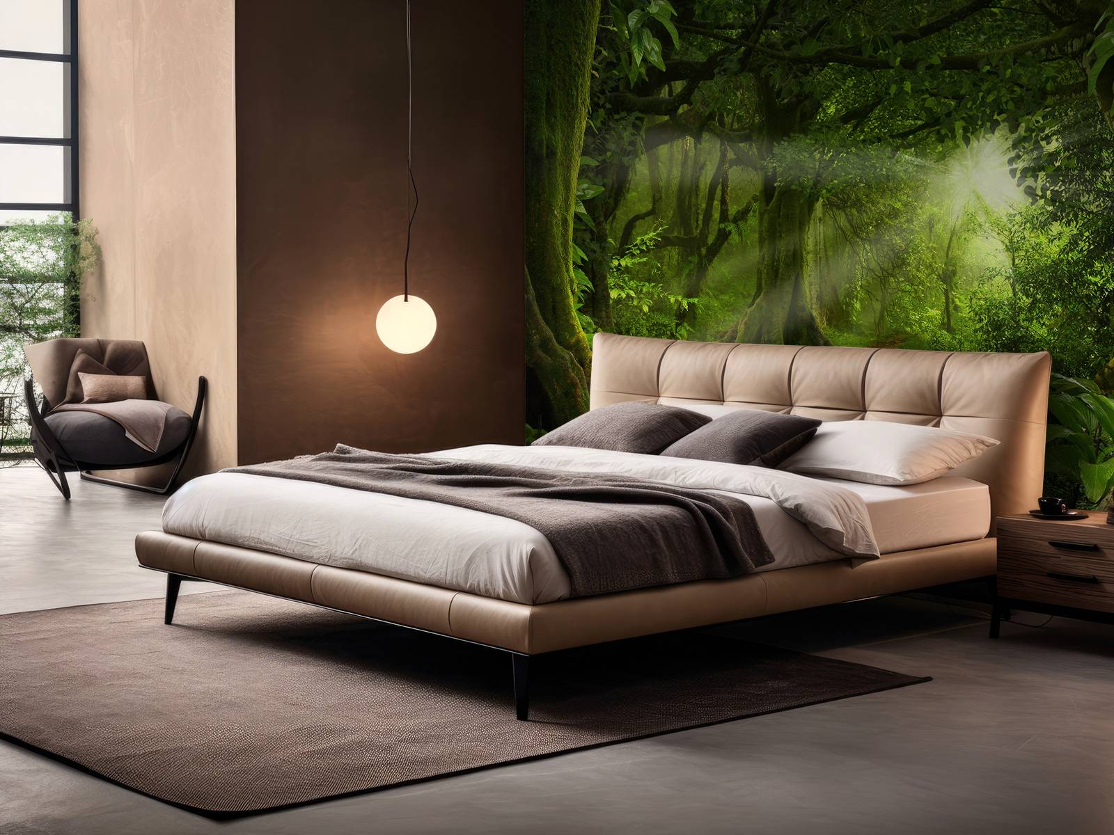 Tapisserie Murale Forêt Psychédélique - Tenture Bohème Jungle Lumière Soleil 200x180 Cm Décor Hippie