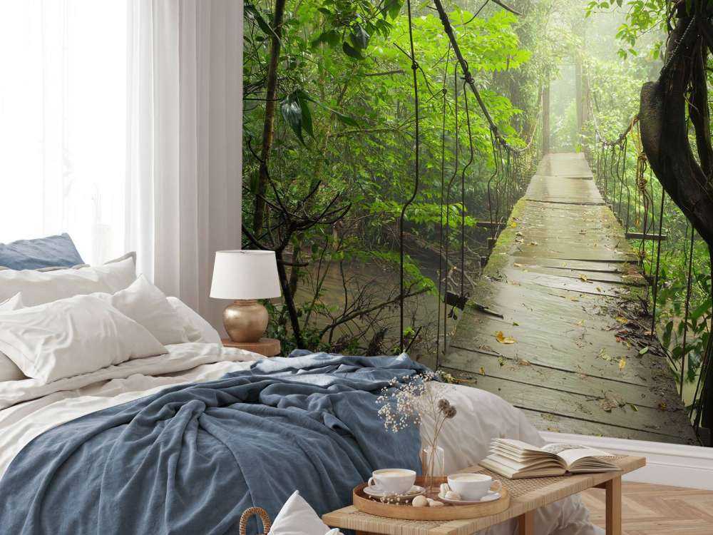 Pont avec des planches de bois