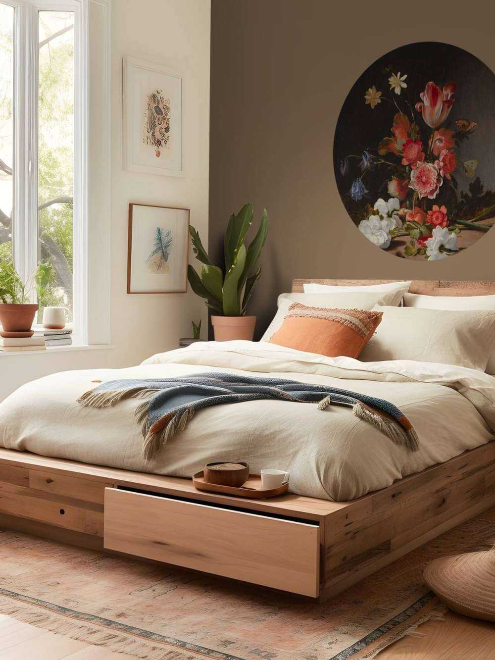 Nature morte avec un bouquet en développement