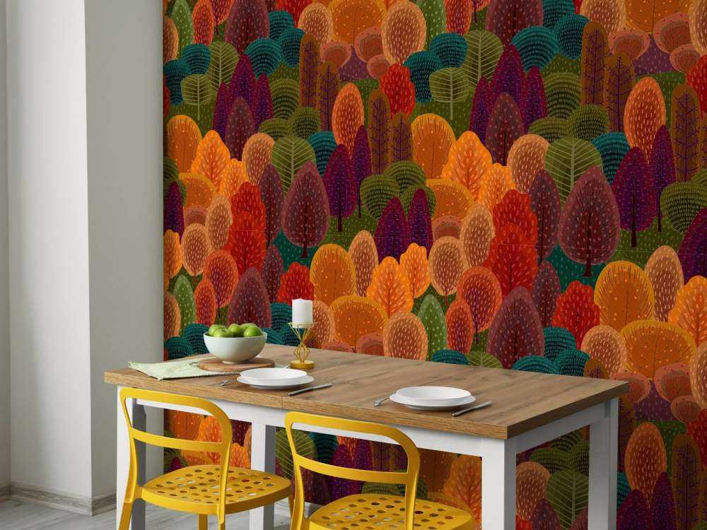 Motif forestier 