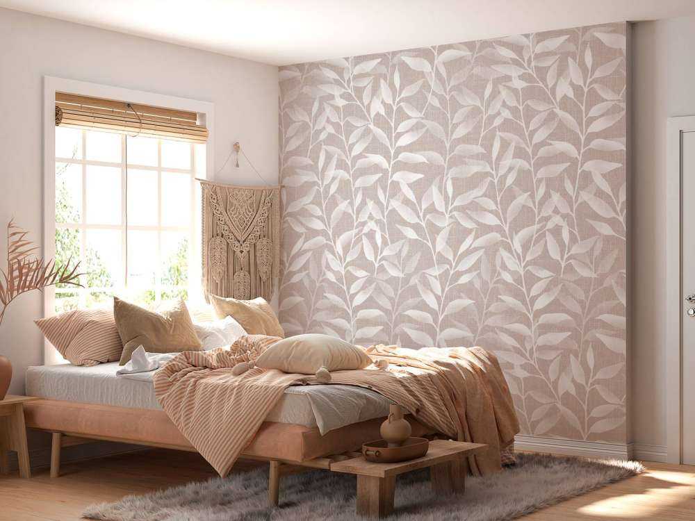 Feuilles grimpantes du Japandi - beige