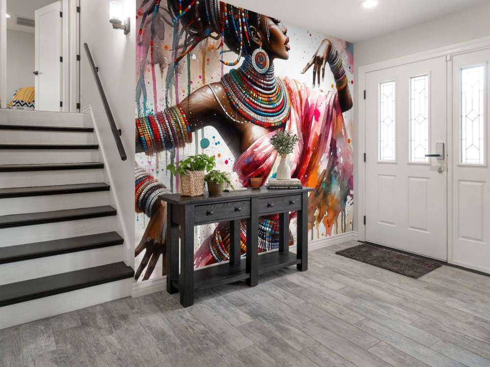 Danseur africain à l'aquarelle