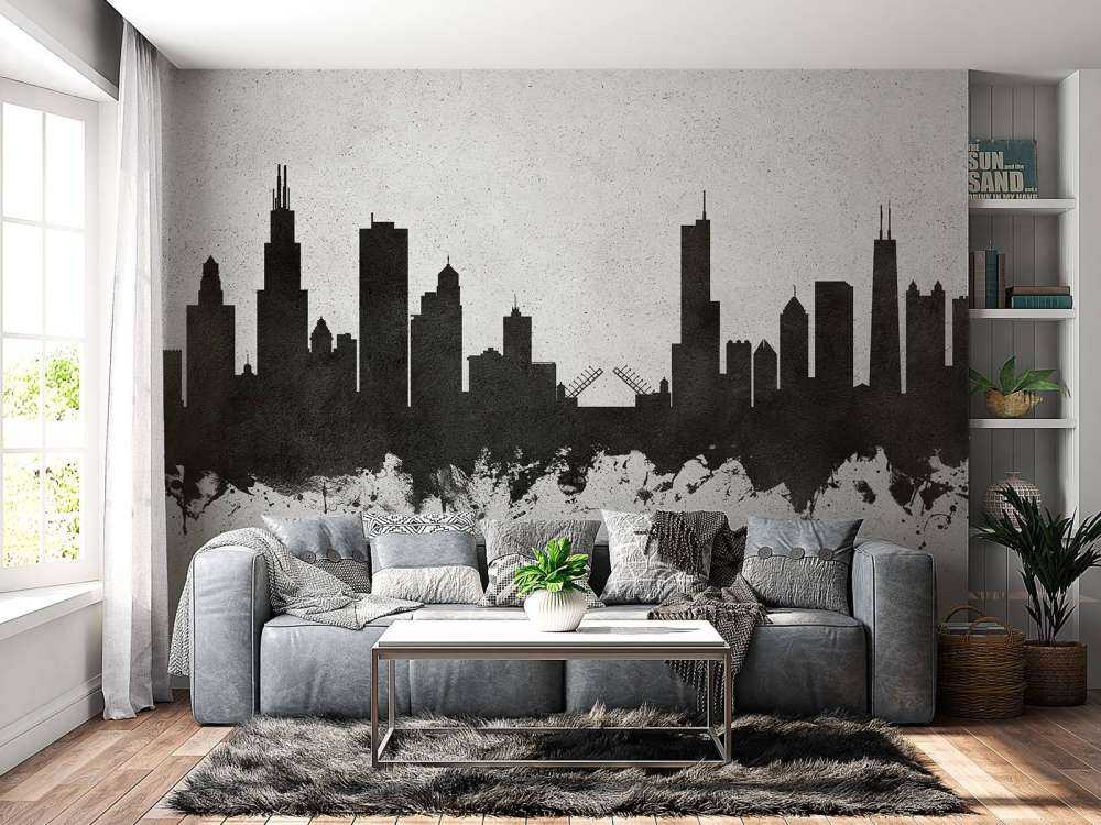 Aquarelle skyline, Chicago